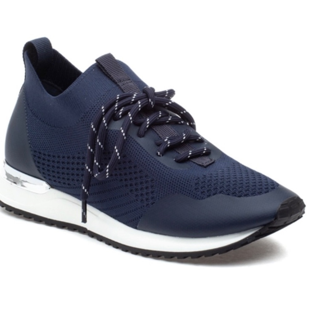 Navy Knit Sneaker